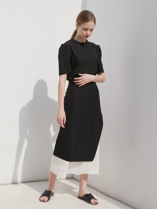 LAYERED SKIRT_BLACK