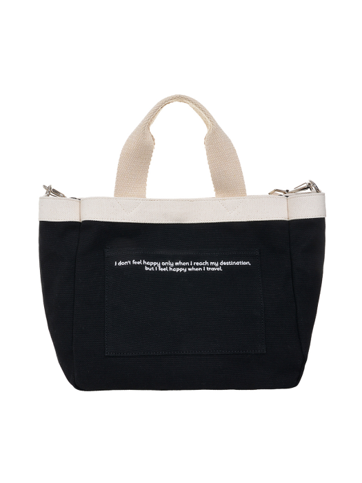 VIAMONOH DAILY MINI TOTE CANVAS BAG (BLACK) 에코백 토트백 미니크로스백 가방