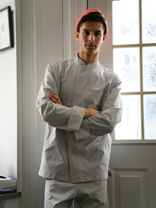 lamant stretch chef coat #AJ1955 grey