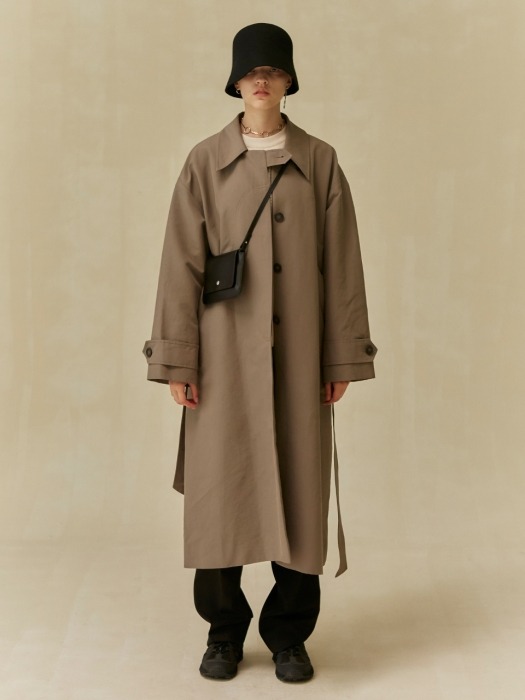 19 FALL LOCLE OVER FIT TRENCH COAT - KHAKI
