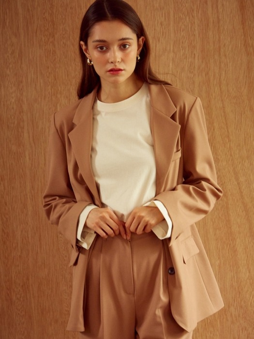 [By Joorti] J286 Overfit jacket (beige)