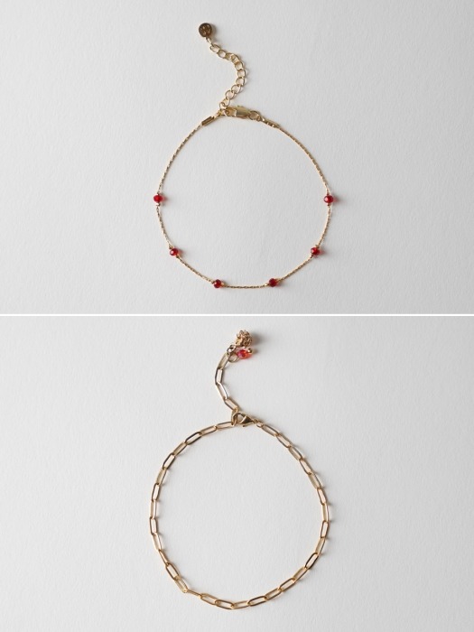 Red Bell Bracelet Set