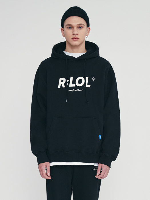 (HD-19703) R:LOL BASIC HOOD T-SHIRT BLACK