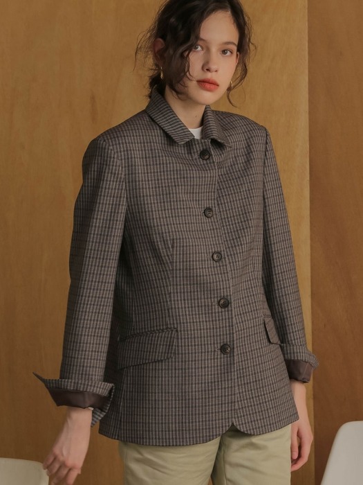 002 Vintage wool check jacket [BN]