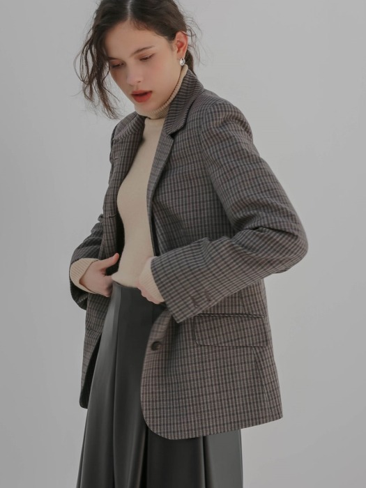 002 Vintage wool check jacket [BN]