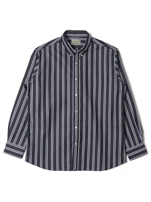 BANTS OSF Stripe Broadcloth B.D Shirt - Navy