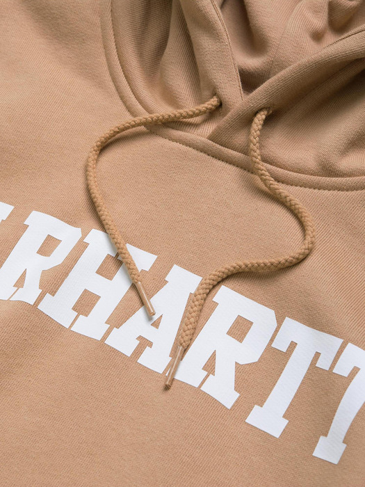 HOODED FACULTY SWEAT_DUSTY HAMILTON BROWN/WHITE