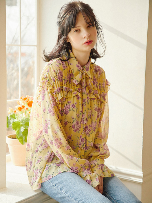 Dorothy Tie Blouse_Yellow