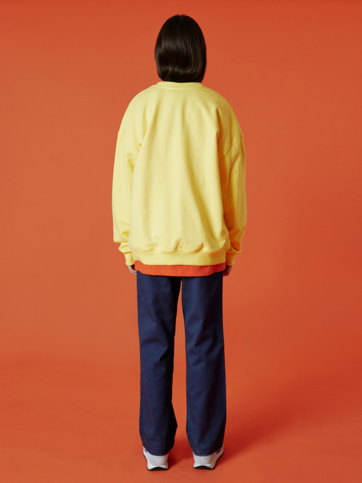 Alphabet bruin sweatshirt-yellow