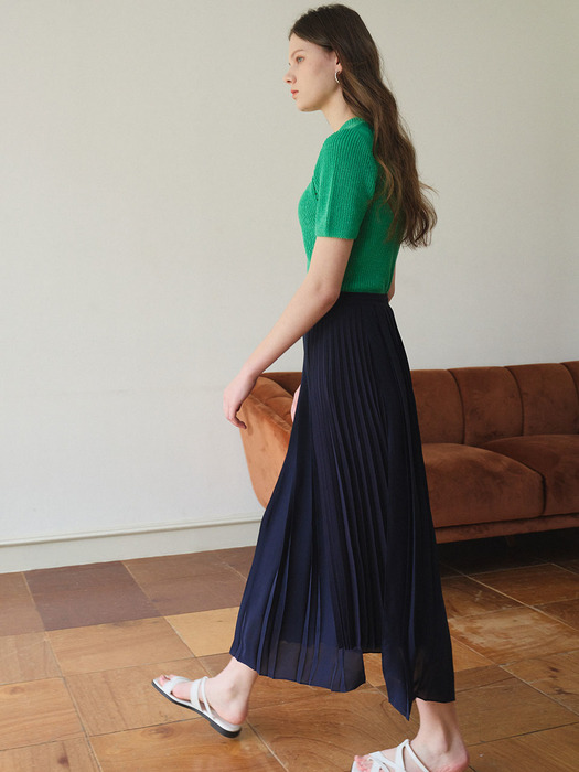 Mixed pleated skirt SW0MS024-23