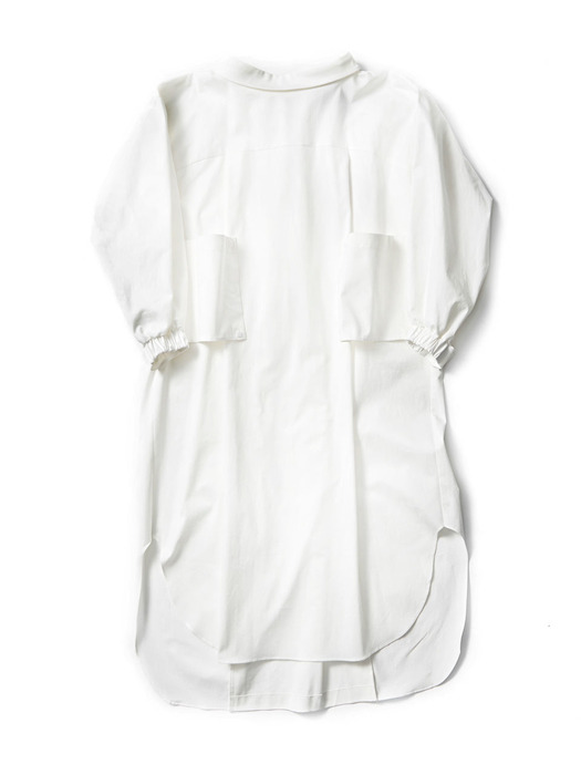 REVERESE SHIRT DRESS WHITE