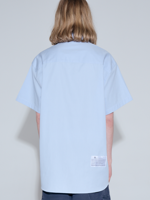 [프리미엄] Overfit basic half shirt_blue