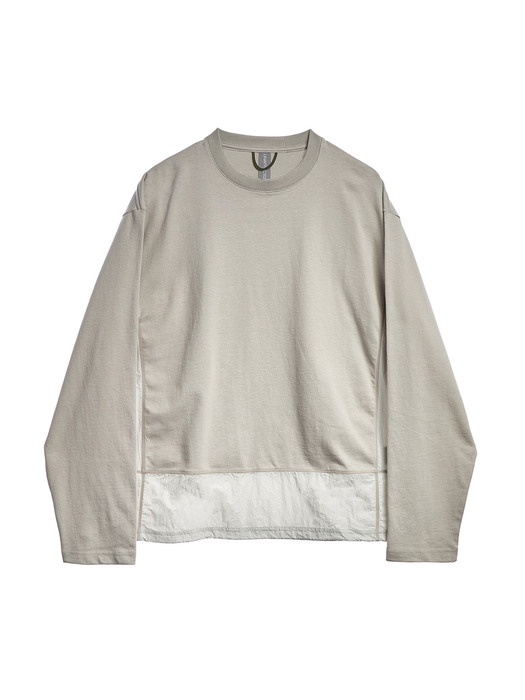 CONTRAST PANEL LONG SLEEVES / LIGHT GREY