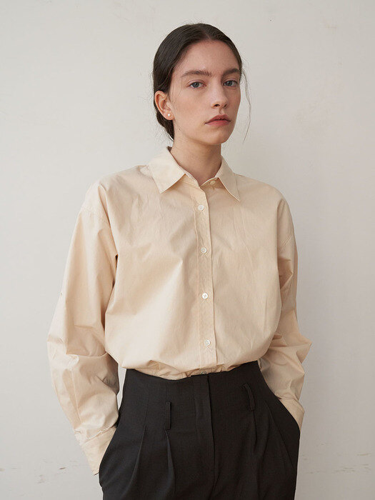 Rolled-up Sleeves Shirts_Salmon