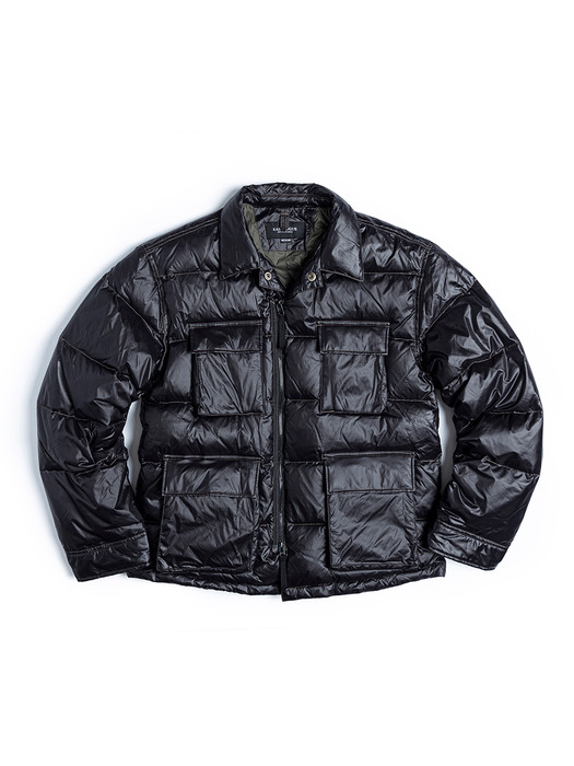 BDU DOWN JACKET / BLACK NYLON