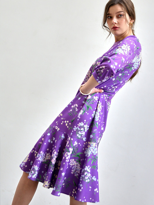 Essential flare dress (Purple)