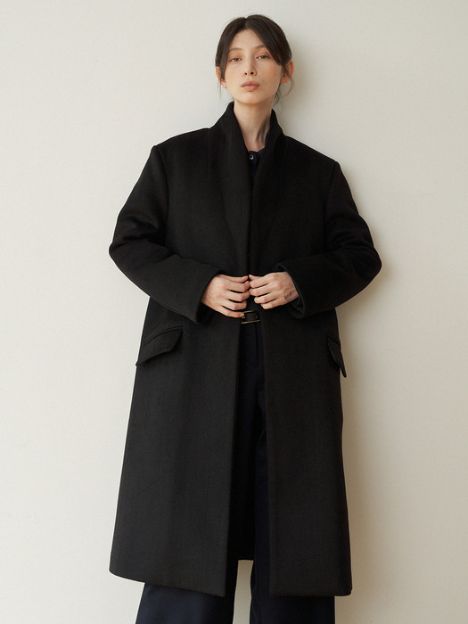 formal quilting coat (black)