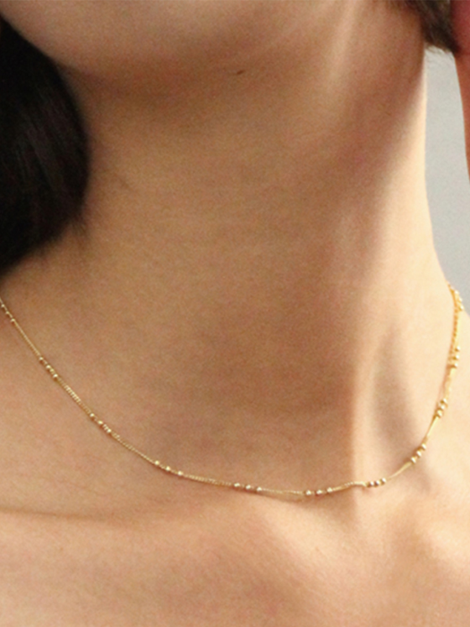 [Silver925] LU71 Triple ball chain necklace