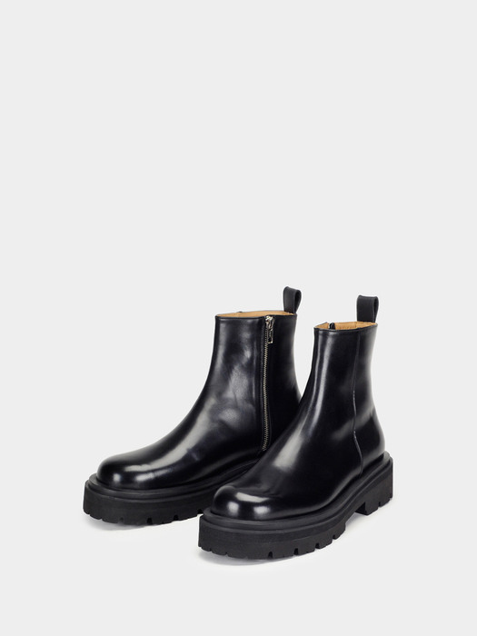 [Unisex]Felix  ROUND TOE  BOOTS (BLACK)