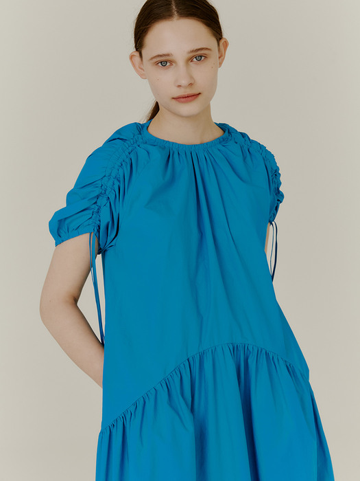 Belle Lucing Dress - Aqua Blue Cotton