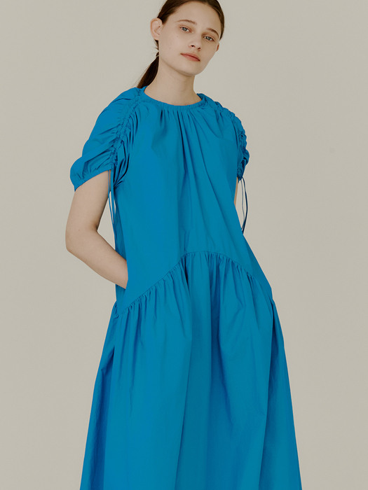 Belle Lucing Dress - Aqua Blue Cotton