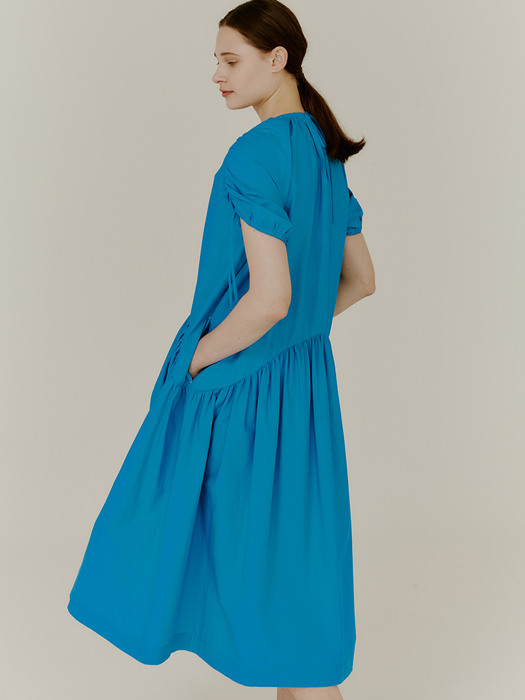 Belle Lucing Dress - Aqua Blue Cotton