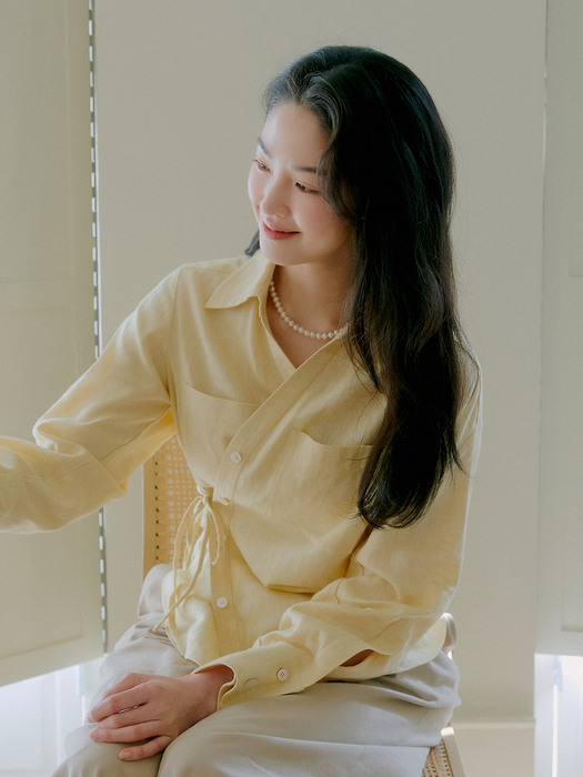 Carrie Unbalance Blouse_Yellow
