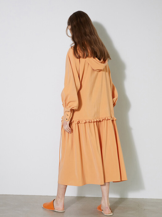 hooded maxi dress_orange