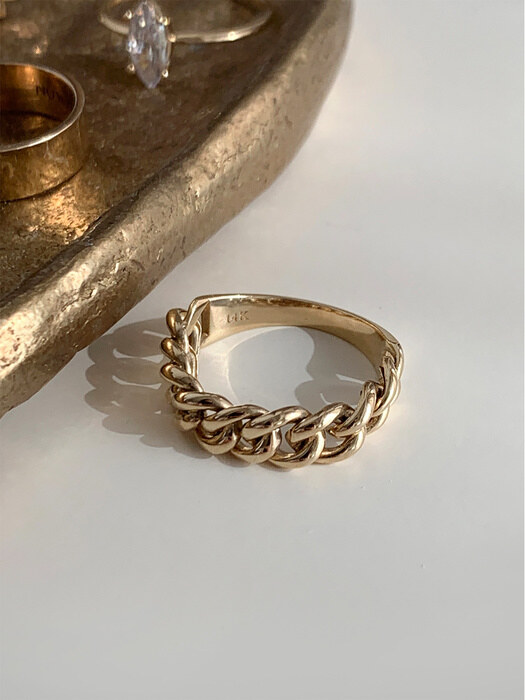 14k Half Chain Ring