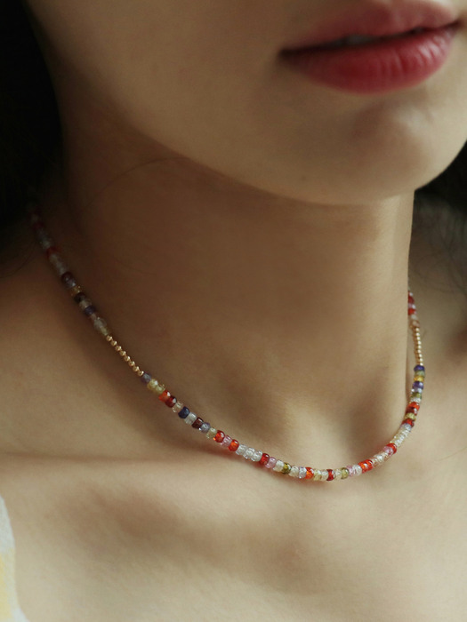 14K gold-filled rainbow necklace
