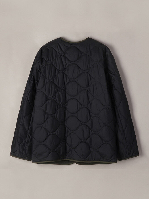 Fleece Reversible Quilted-padding Jumper_LQUCW20210BKX