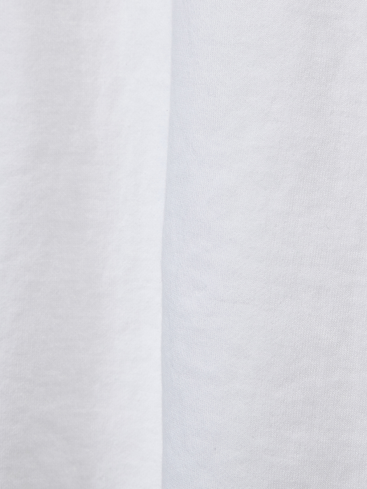 후디드 슬릿 티셔츠Hooded T-shirts with Slit_WHITE