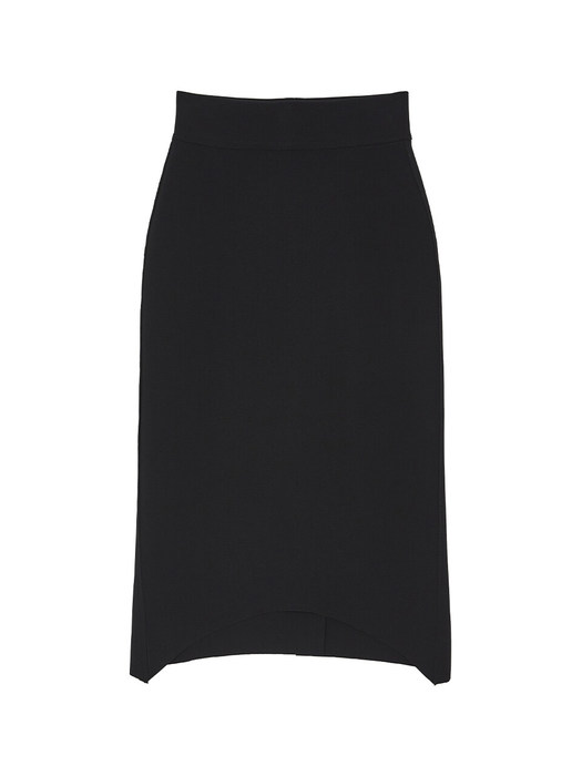 [EXCLUSIVE] Arched cutting pencil skirt  / Black