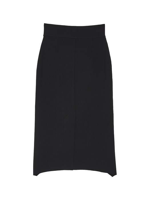 [EXCLUSIVE] Arched cutting pencil skirt  / Black