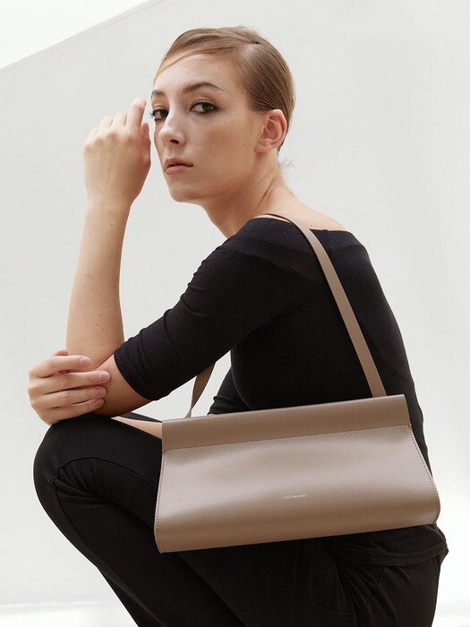 LOG TOP BAG S- Artificial Leather_TAUPE