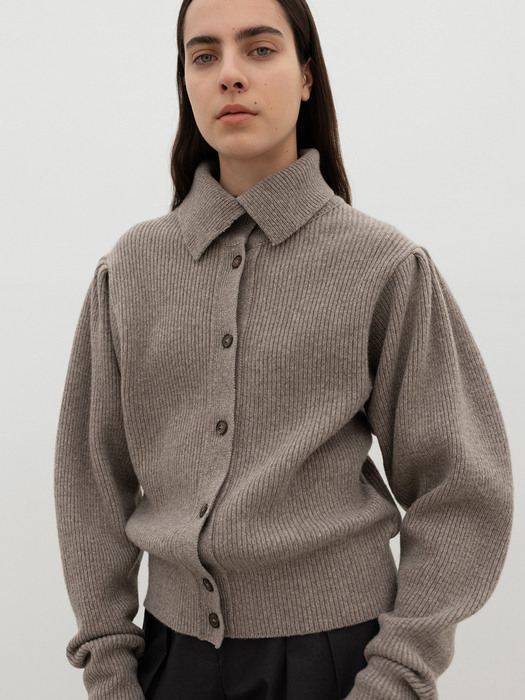 Fine Wool Classic Collar Cardigan