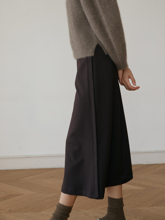 A-line midi skirt (burgundy)
