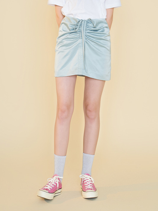wrinkle mini skirt (mint) 