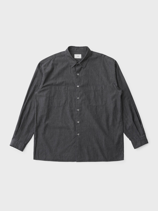 22SS Comfy Oversized Shirt (Black Denim)