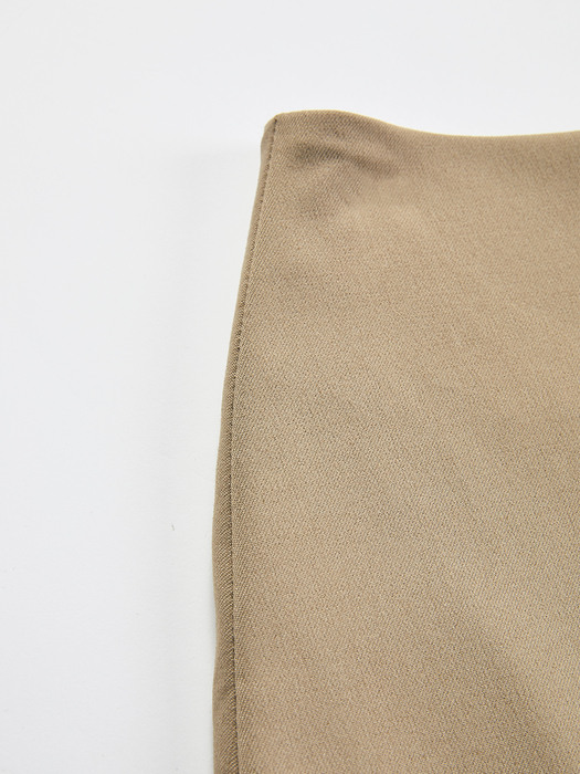 A-line mini skirt_beige