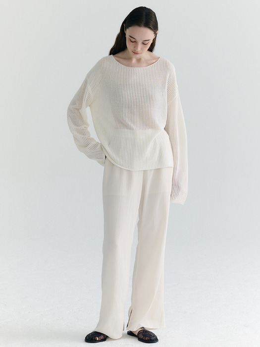 [1차리오더] Slit Wrinkle Banding Pants_3color