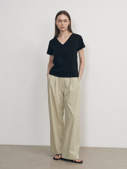 BANDING STRAIGHT PANTS_BEIGE