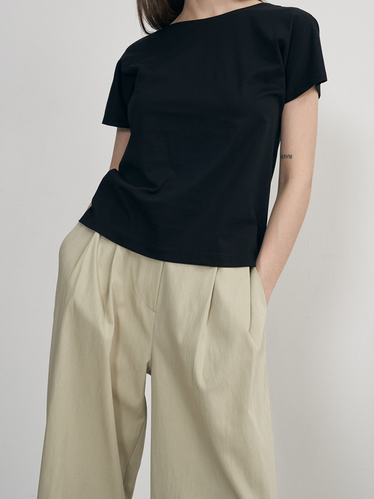 BANDING STRAIGHT PANTS_BEIGE