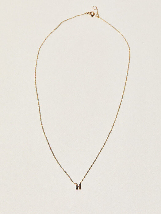 14k mini initial necklace