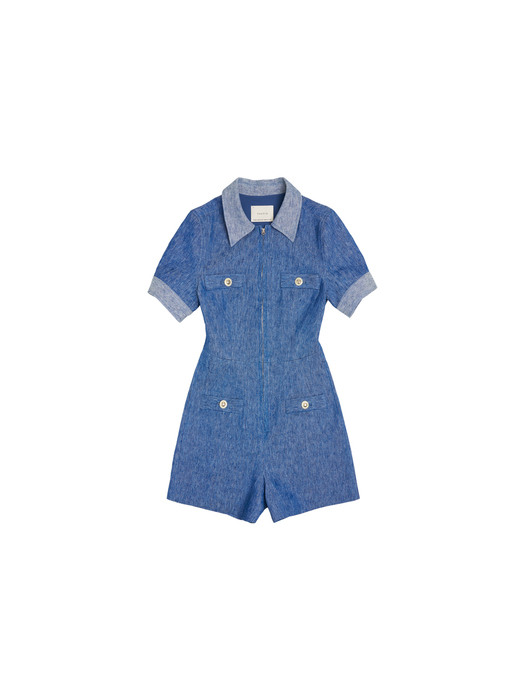 SIA8016 blue linen Jumpsuit_Natural blue