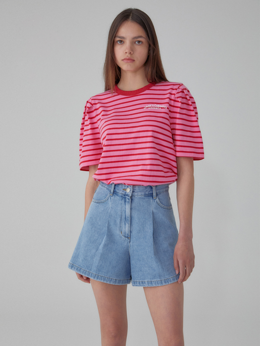 In Dumbo Stripe Short Sleeve T-shirt Pink (JWTS2E905P2)