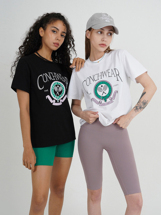 콘치 테니스 클럽 로고 티셔츠 (화이트)