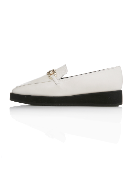 Classic Point Platform Loafer - MD1096f Off White