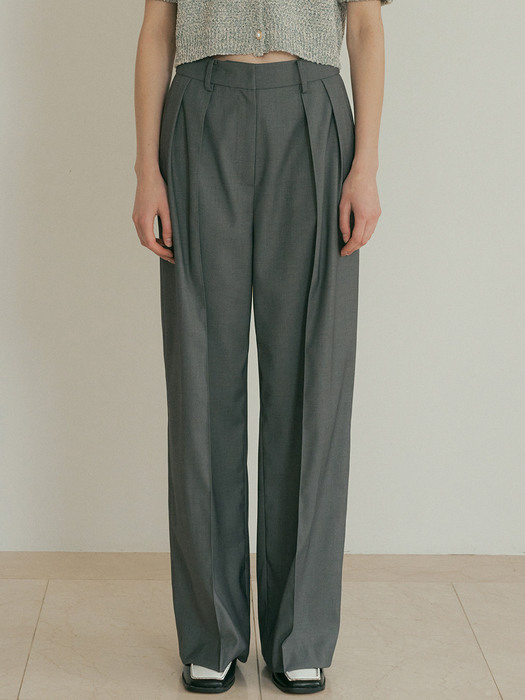 V. wide pants (gray)