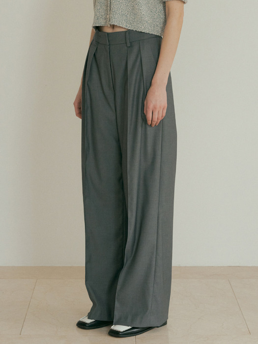 V. wide pants (gray)